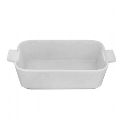Refratário 18cm Por 10,5cm Por 4,5cm De Porcelana Branco